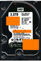 Western Digital Green WD30EZRX-00D8PB0 WD30EZRX 12 APR 2014 THAILAND  SATA back side