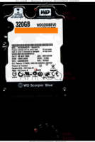 Western Digital Scorpio Blue WD3200BEVE-00A0HT0 WD3200BEVE-00A0HT0 08 NOV 2009 Thailand  PATA front side