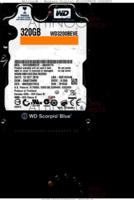 Western Digital Scorpio Blue WD3200BEVE-00A0HT0 WD3200BEVE-00A0HT0 12 OCT 2010 Thailand  PATA front side